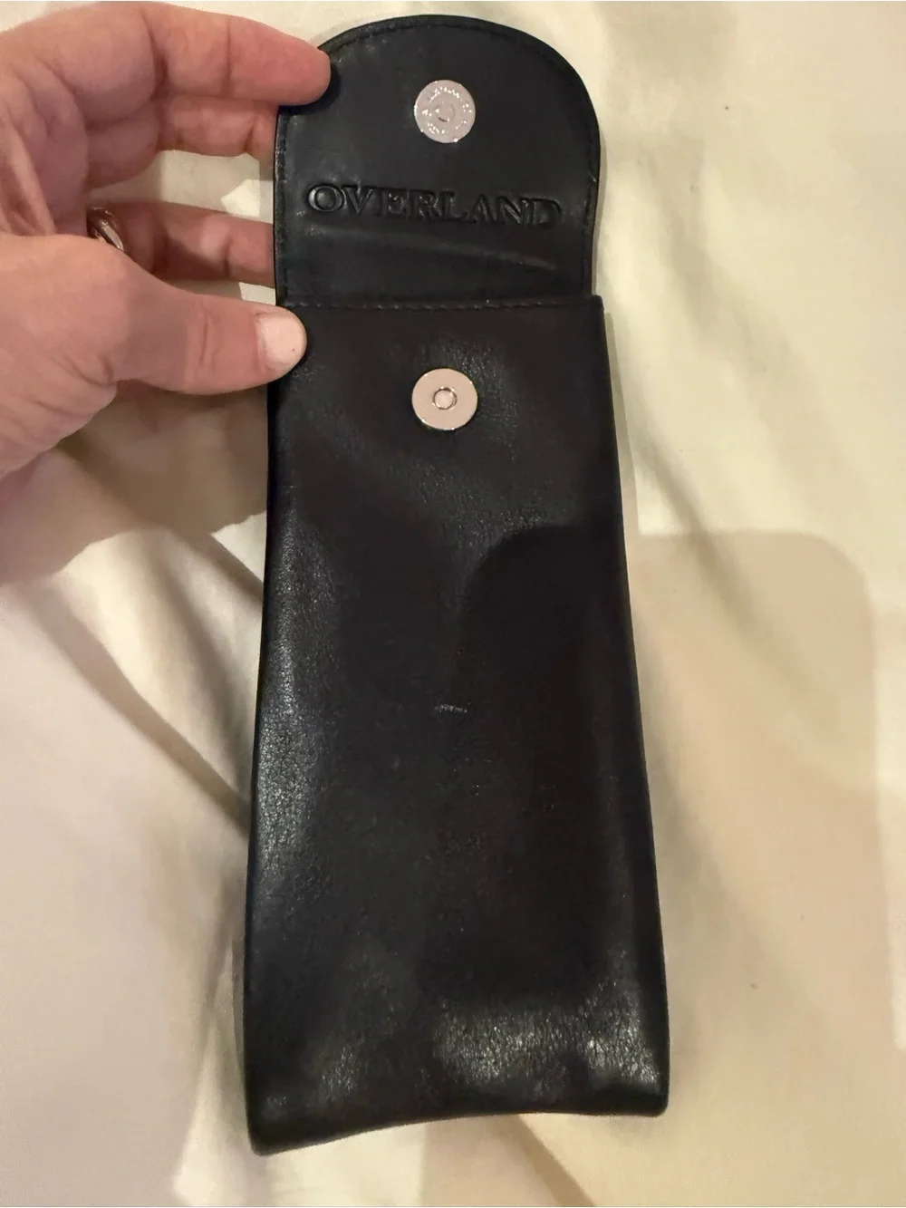 Title: Overland Leather Double Eyeglass Case – Genuine Leather - Picture 4 of 4